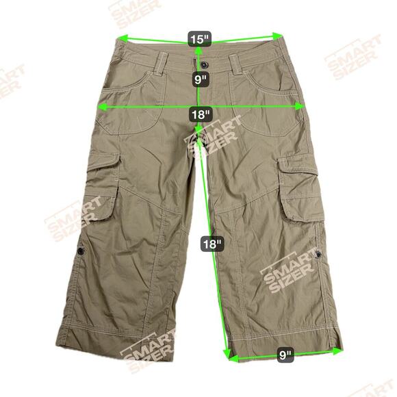 Kuhl Resistor Air Roll-Up Short Adjustable Cargo Crop Pant/Bermuda Tan Size 6 - Picture 2 of 12
